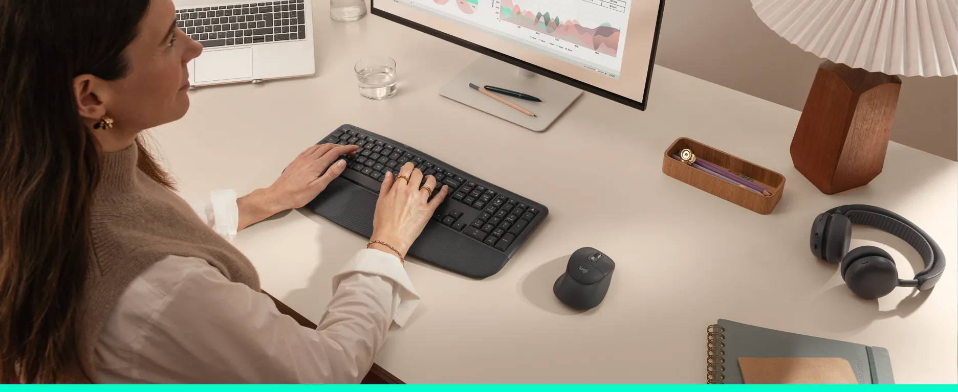 Рабочее пространство с Logitech Signature Comfort Plus M850 L