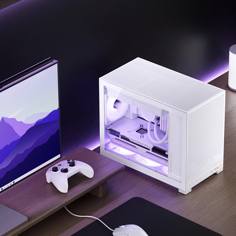 Jonsbo D32 STD White у робочому просторі