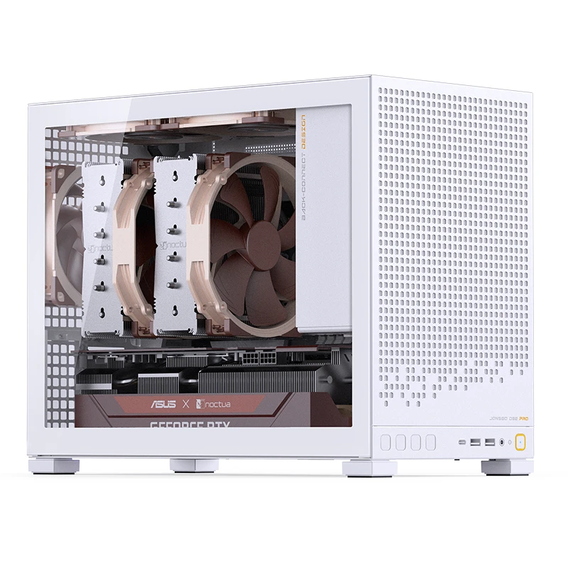 Воздушное охлаждение и видеокарта в Jonsbo D32 PRO White