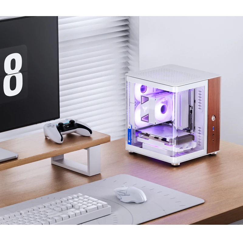 Корпус JONSBO TK-0 White на робочому столі