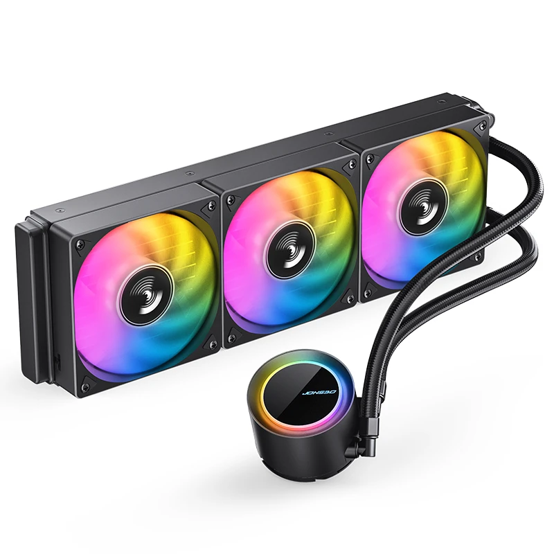 JONSBO TG-360 Black с кабелями управления вентиляторами и подсветкой