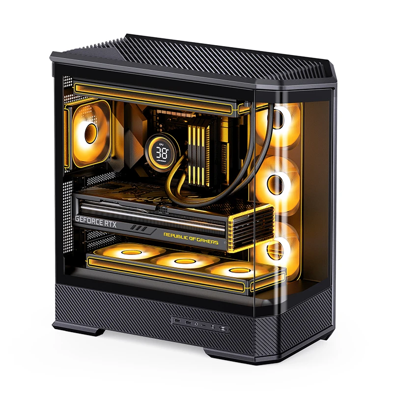 Корпус Jonsbo D400 Black зі встановленими компонентами