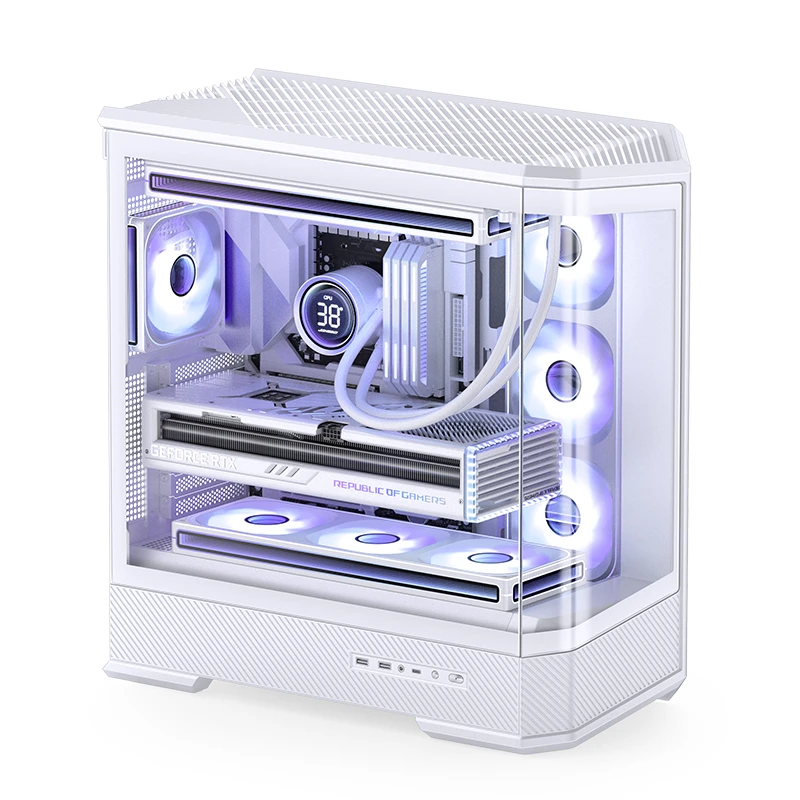 Корпус JONSBO D400 White зі встановленими компонентами