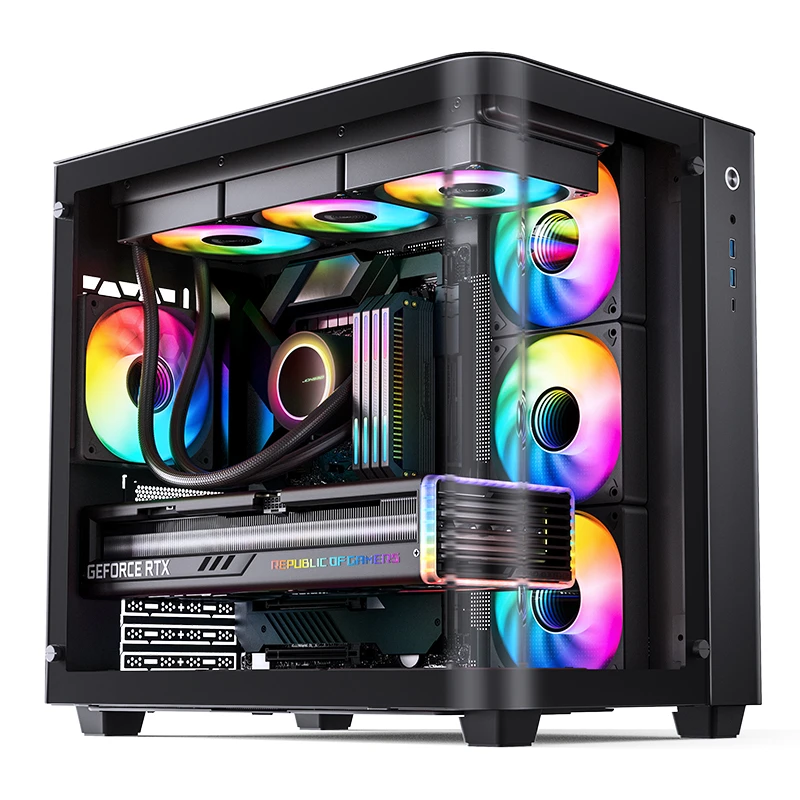 Корпус JONSBO TK-3 Black зі встановленими компонентами