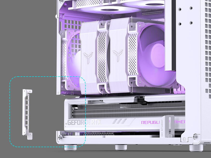 Установка длинной видеокарты в JONSBO Z20 White