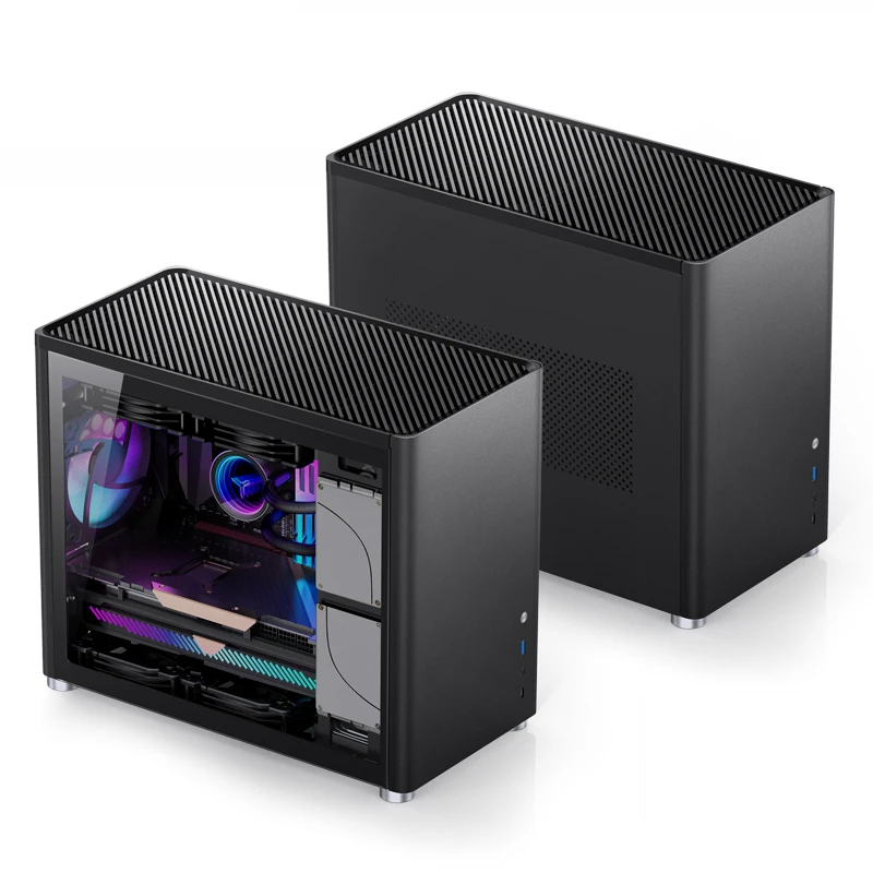 JONSBO D30 Black со стеклянной и металлической боковыми панелями