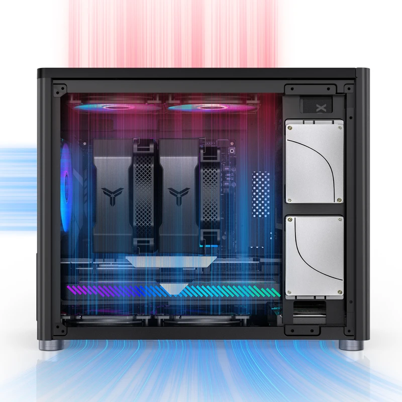 Схема воздушного потока корпуса JONSBO D30 Black
