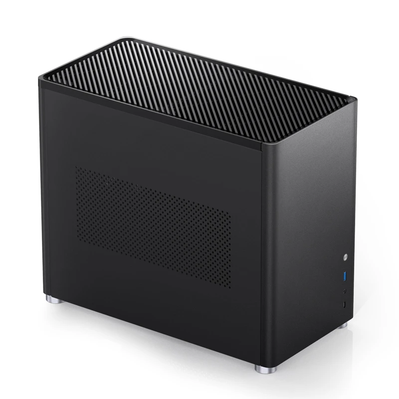Корпус JONSBO D30 Aluminum Black с металлической боковой панелью