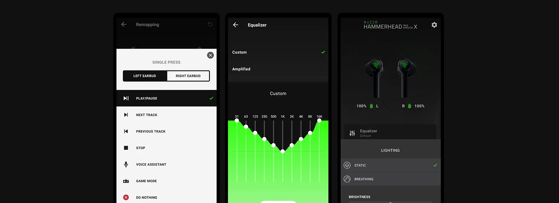 Налаштування Razer Hammerhead True Wireless X через застосунок Razer Audio