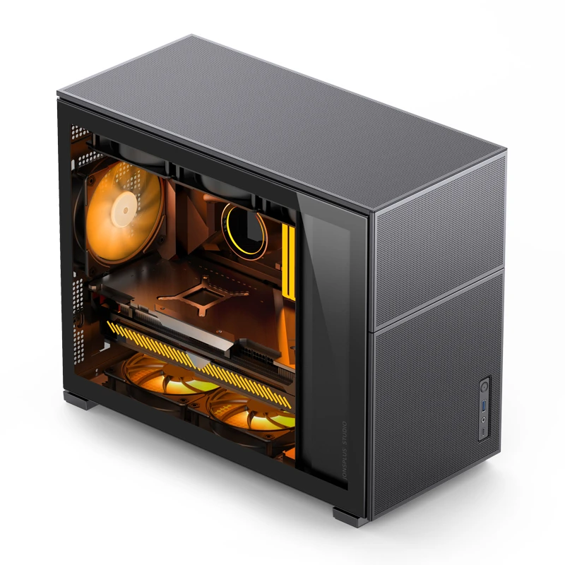 Корпус JONSBO D31 MESH Black с установленными компонентами