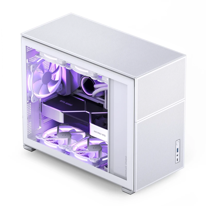 Корпус JONSBO D31 MESH White с установленными компонентами
