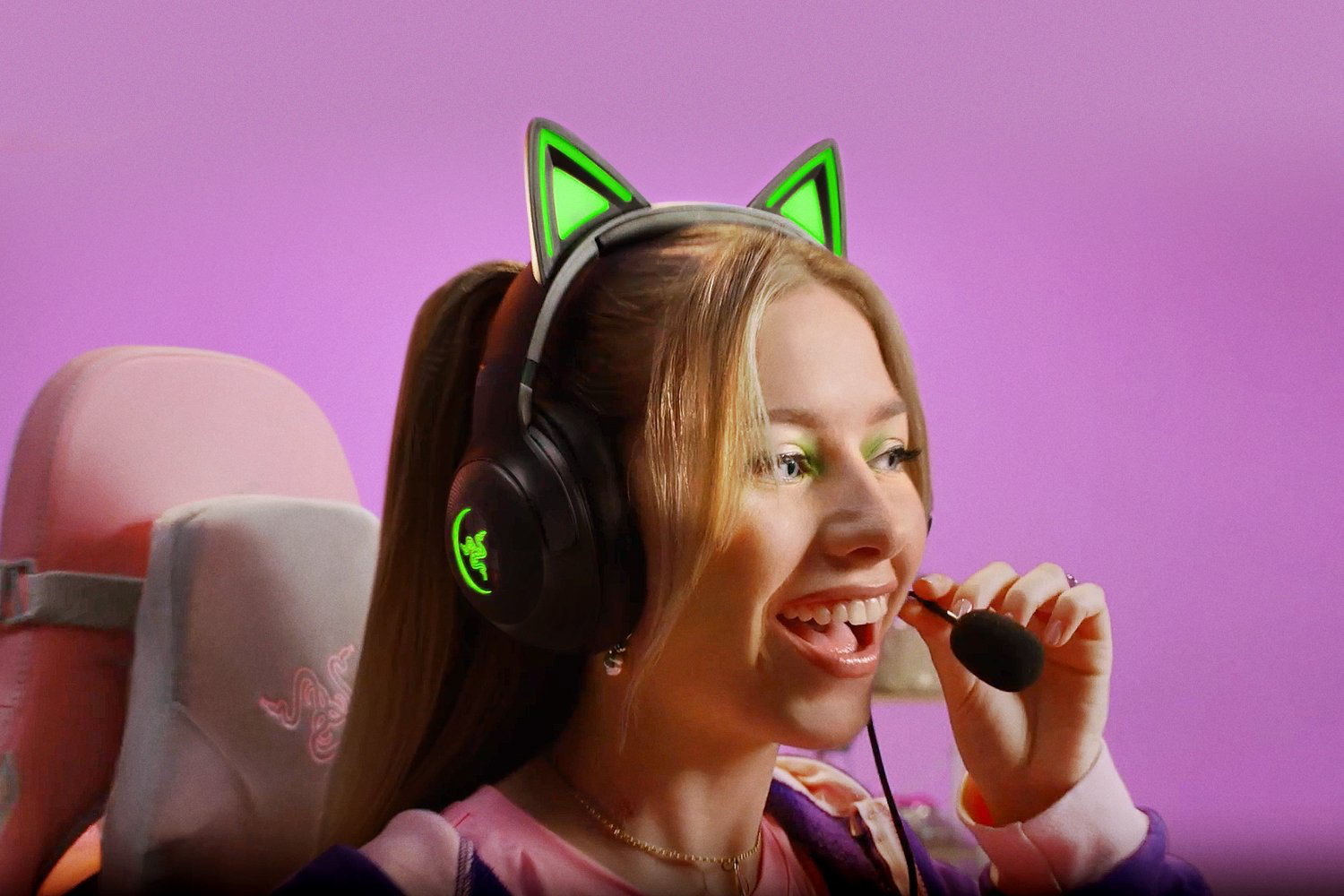 Razer Kraken Kitty V2 Black із кардіоїдним мікрофоном
