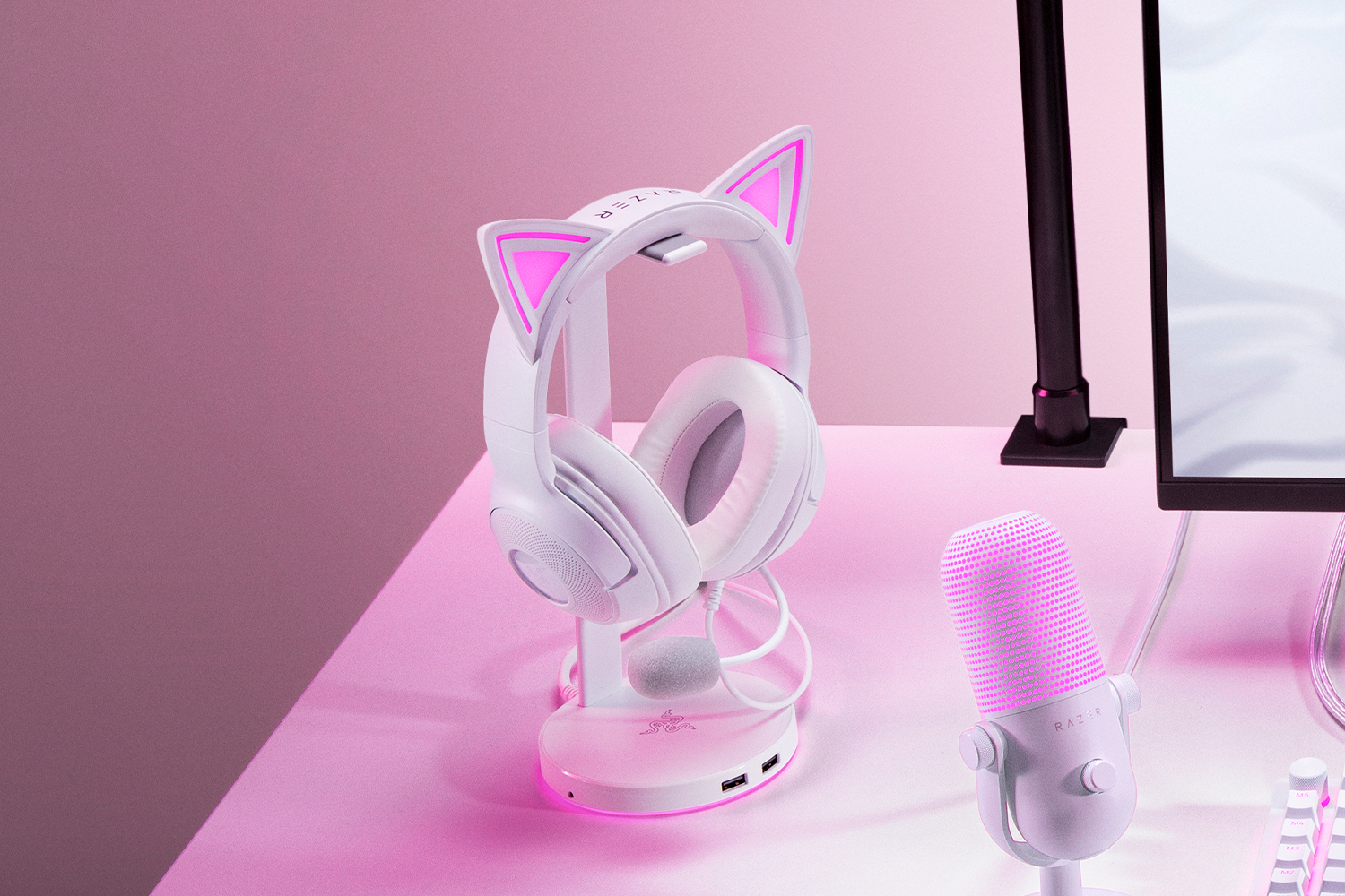 Razer Kraken Kitty V2 White із мікрофоном