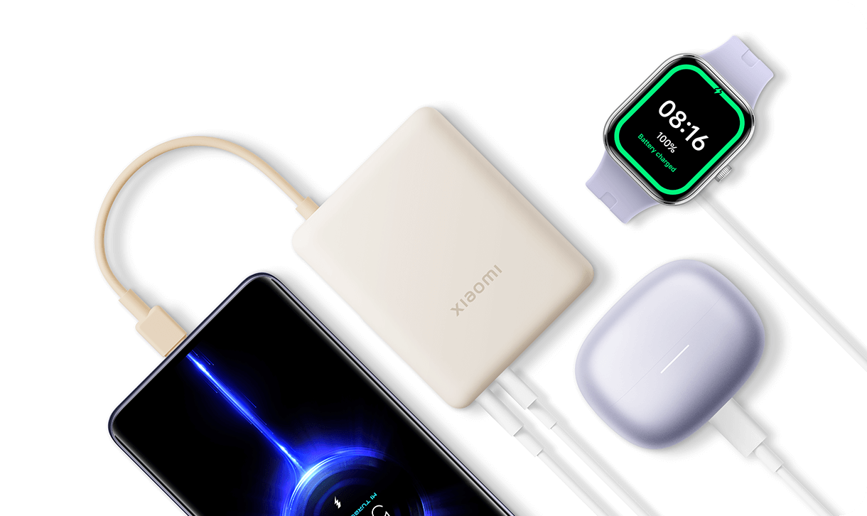 Одночасне заряджання кількох пристроїв від Xiaomi 33W Power Bank 10000