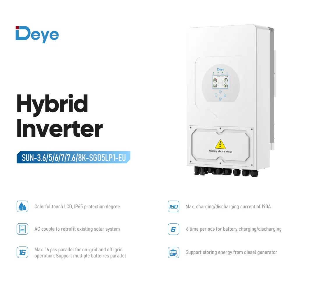 Заряд аккумуляторов и порт генератора DEYE SUN-8K-SG01LP1-EU