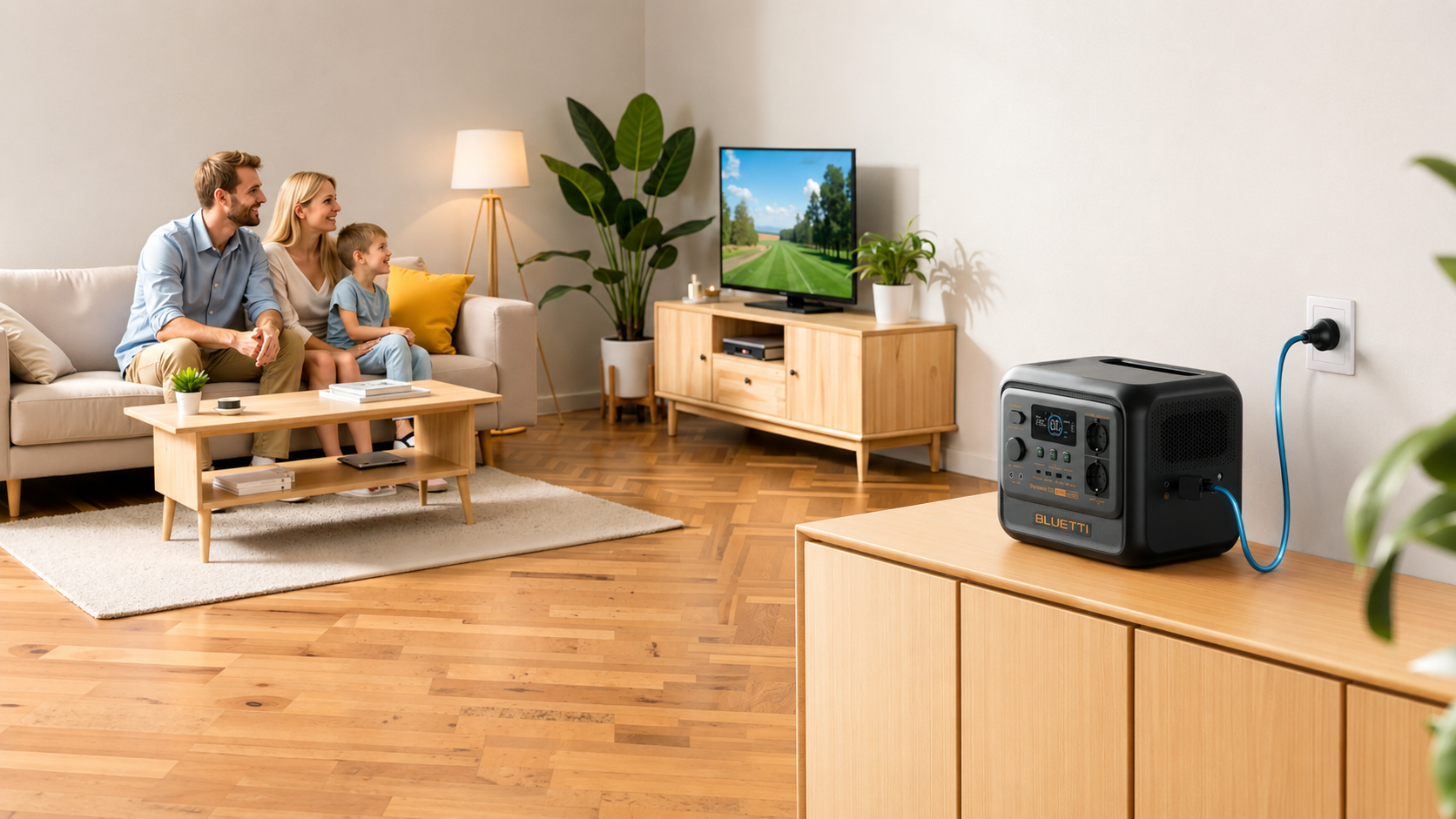 Быстрая зарядка BLUETTI Premium 100 V2 от сети до 1200 Вт
