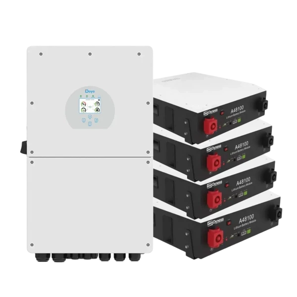 DEYE SUN-16K-SG01LP1-EU с четырьмя аккумуляторами Dyness A48100