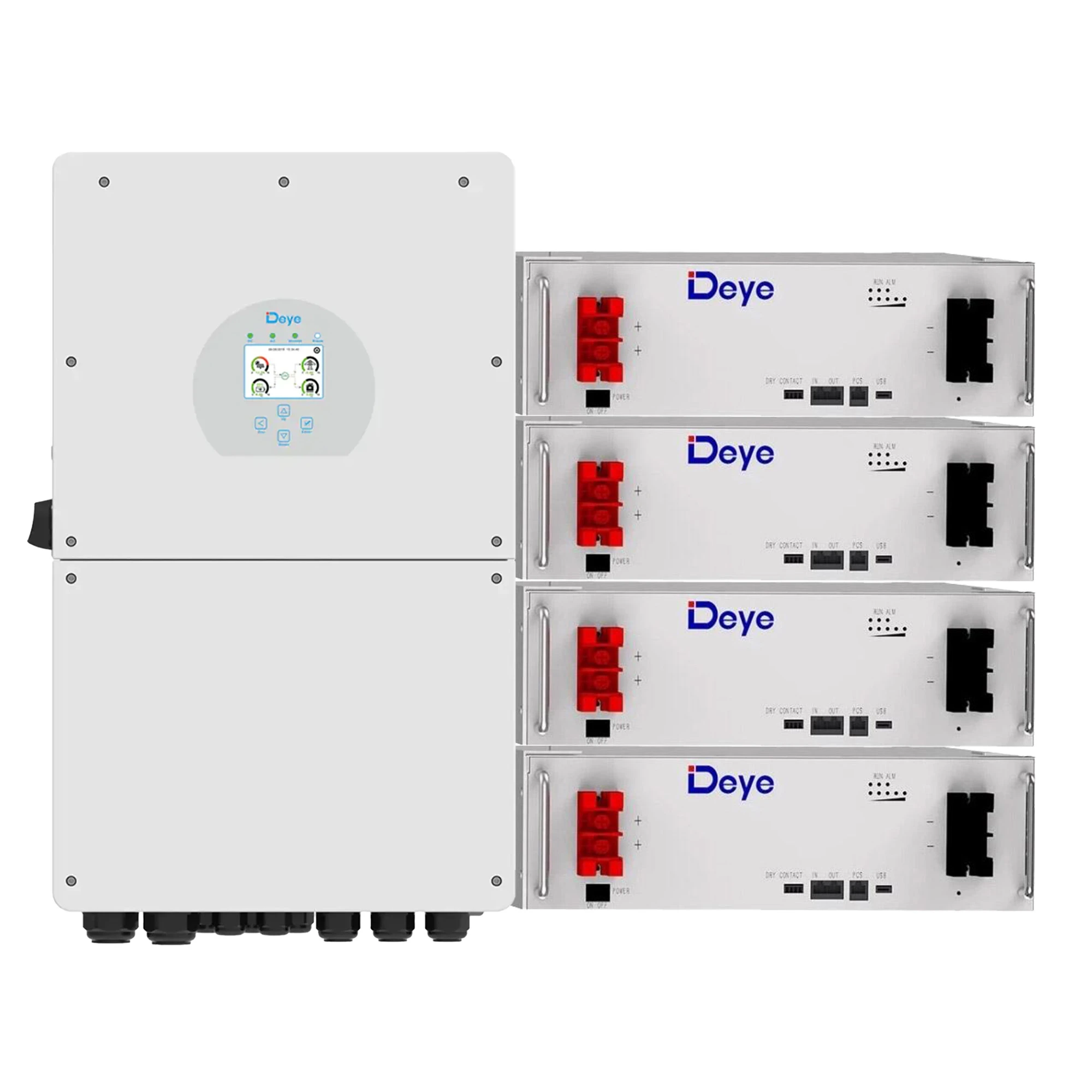 Система хранения энергии Deye SUN-16K-SG01LP1-EU с четырьмя батареями LiFePO4