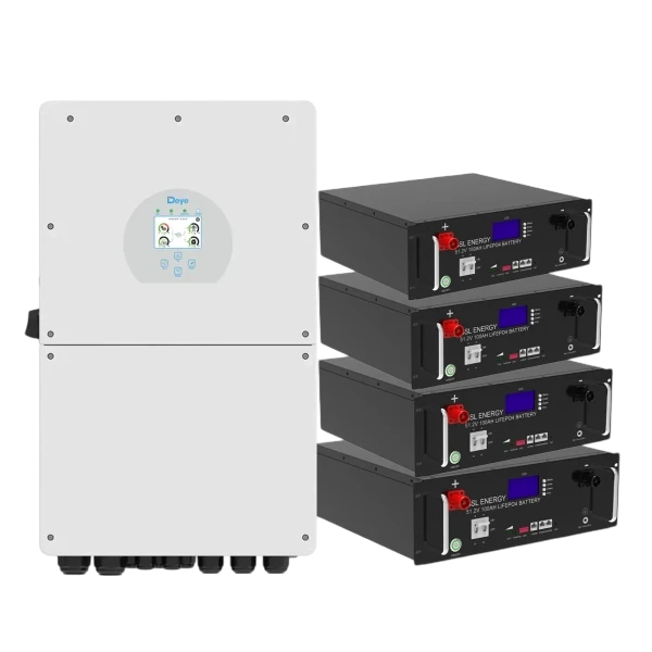 DEYE SUN-16K-SG01LP1-EU с четырьмя батареями GSL51100-3.5U