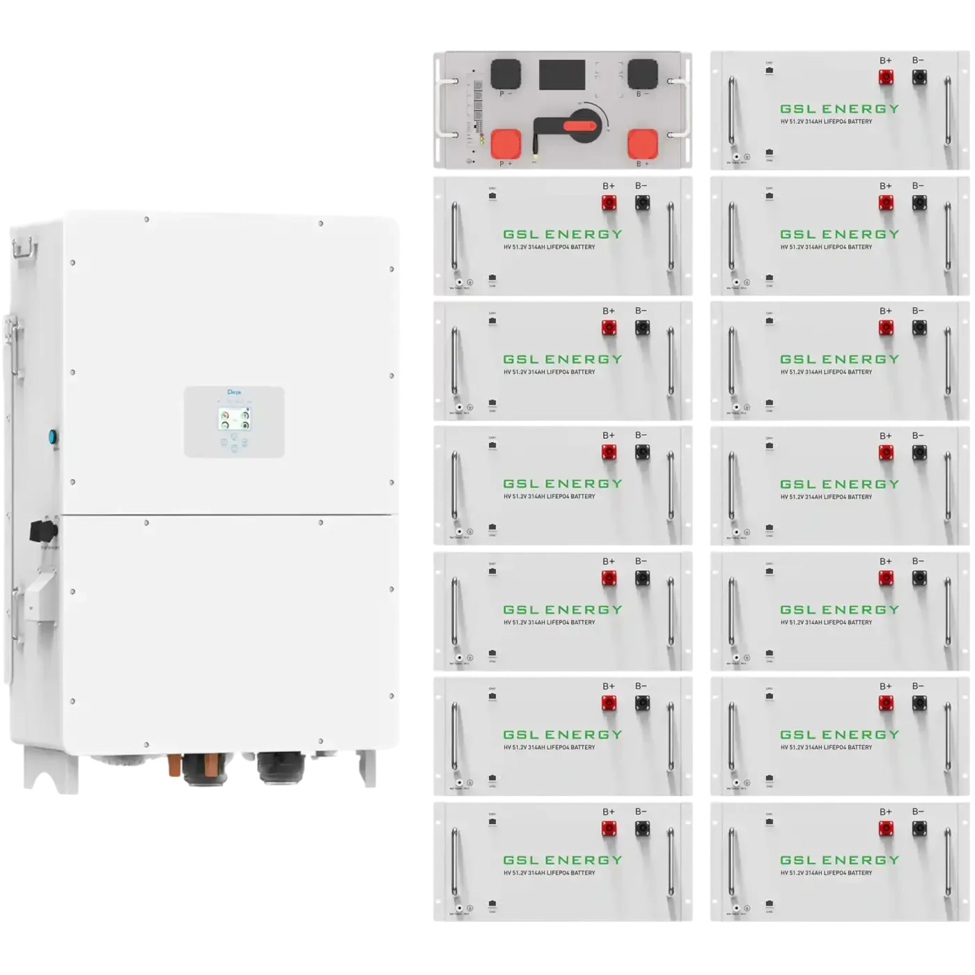 Гибридный инвертор DEYE SUN-100K-SG02HP3-EU-GM10 и батарейные модули