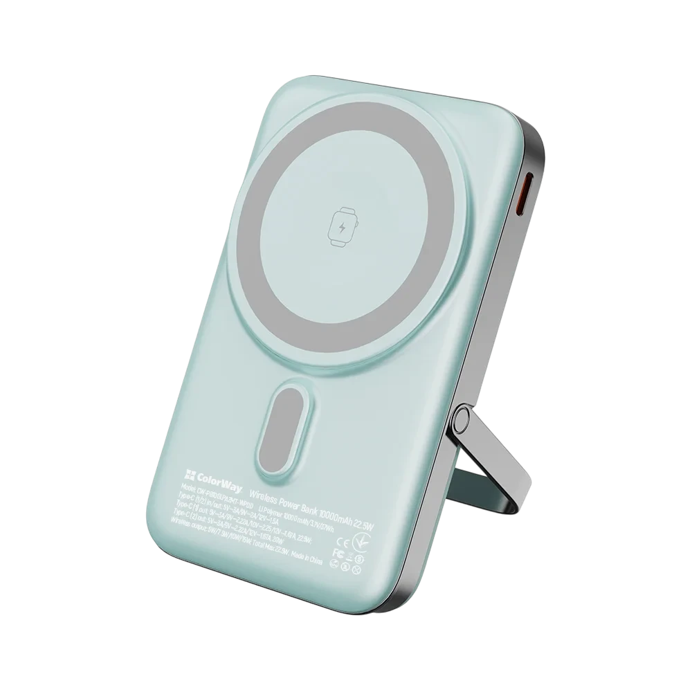 Павербанк ColorWay CW-PB100LPA2MT-WPDD Aquamarine