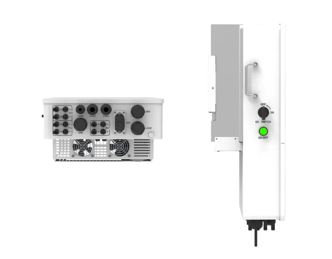 Подключения и боковой вид DEYE SUN-20K-SG01HP3-EU-AM2