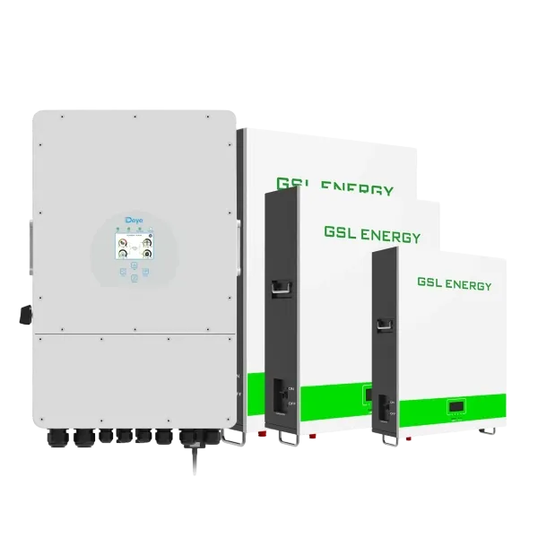 Система хранения энергии DEYE SUN-12K-SG04LP3-EU с тремя батареями GSL ENERGY