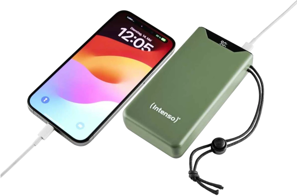 Зарядка смартфона от Intenso F20000 Green