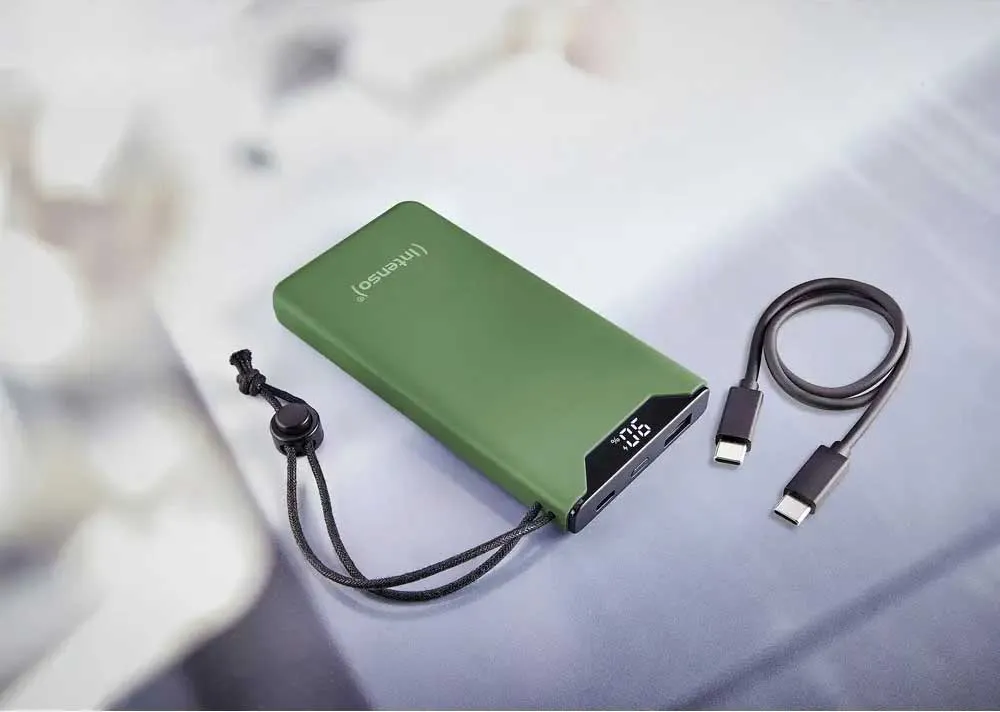 Intenso F20000 Green с кабелем USB-C