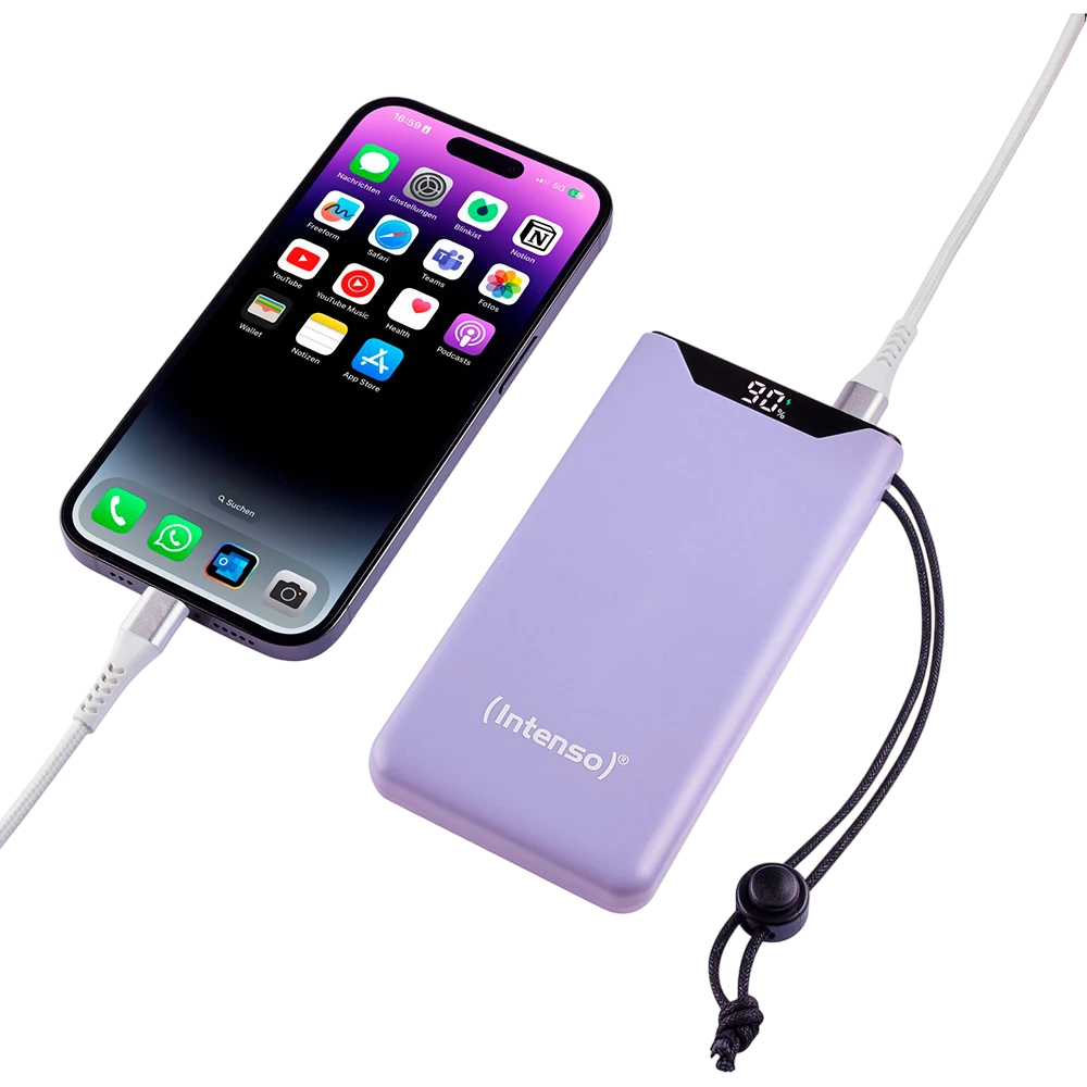 Зарядка смартфона от Intenso F10000 Purple