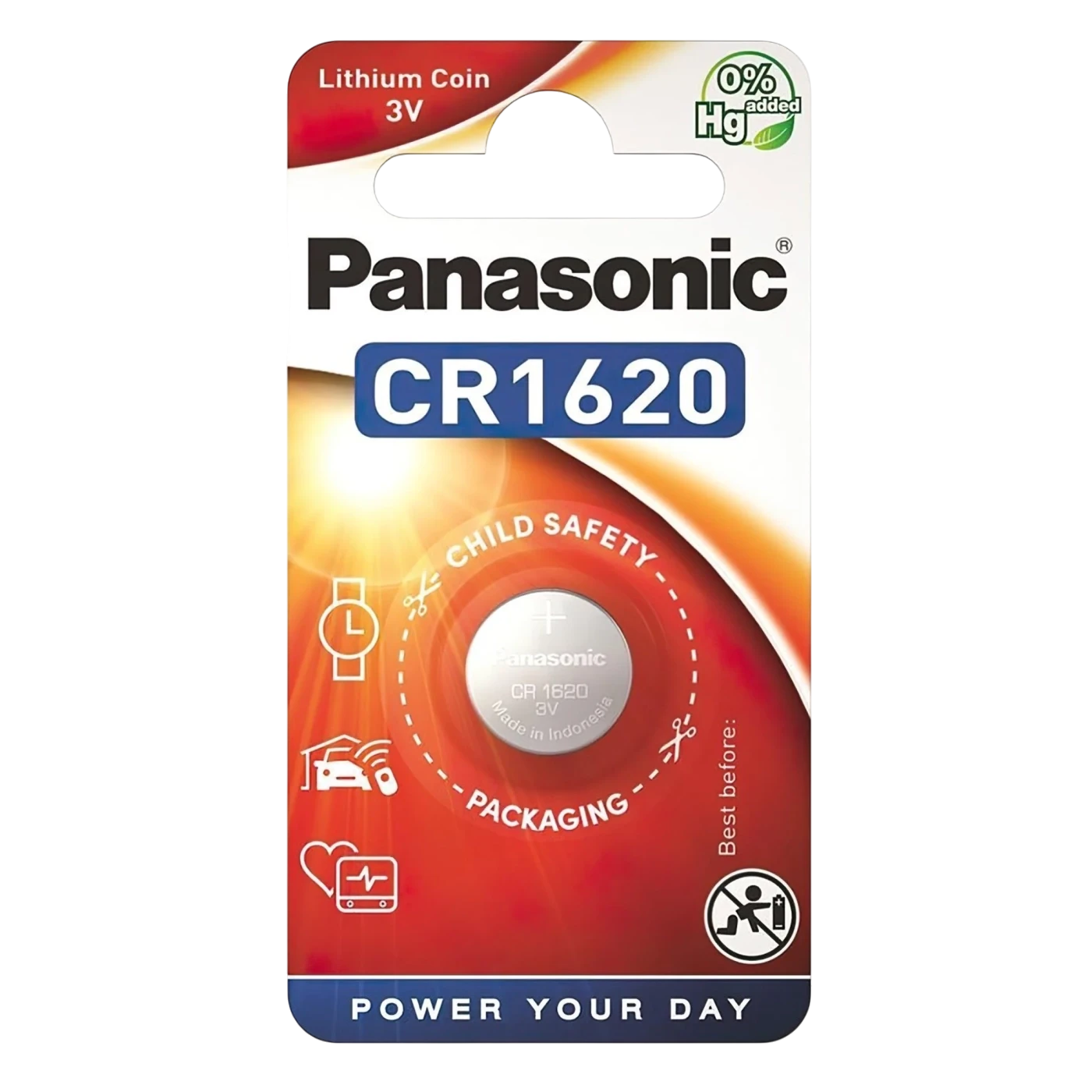 Panasonic Lithium CR1620 CR-1620EL/1B в упаковке
