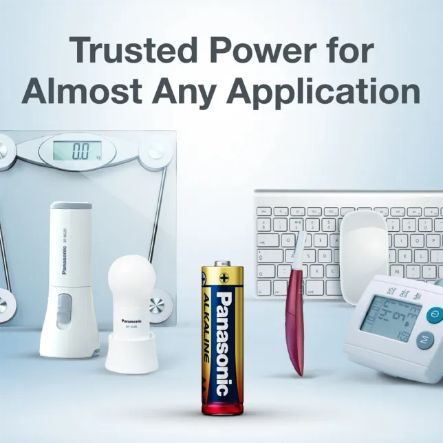 Применение щелочных батареек Panasonic AA