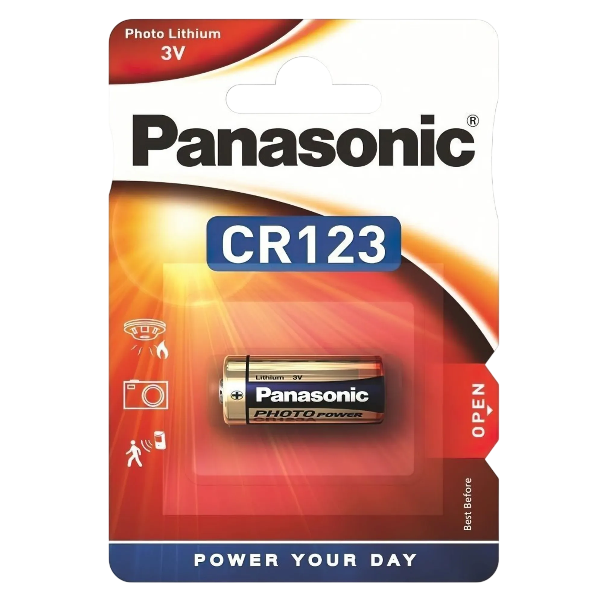 Литиевая батарейка Panasonic CR123A в блистере