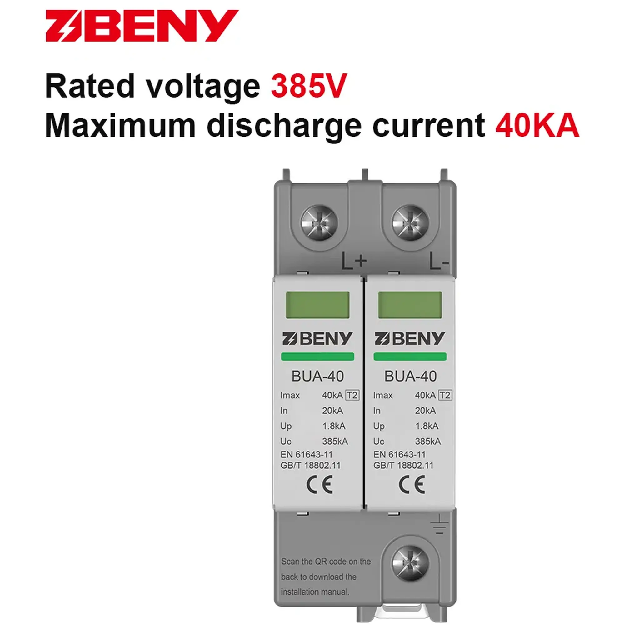 BENY BUA-40/2 2P 385V 40kA