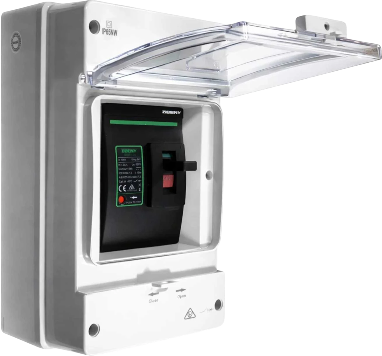 BENY BDM-125 з відкритою прозорою кришкою IP65