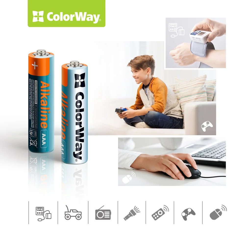 Батарейки ColorWay Alkaline Power AAA