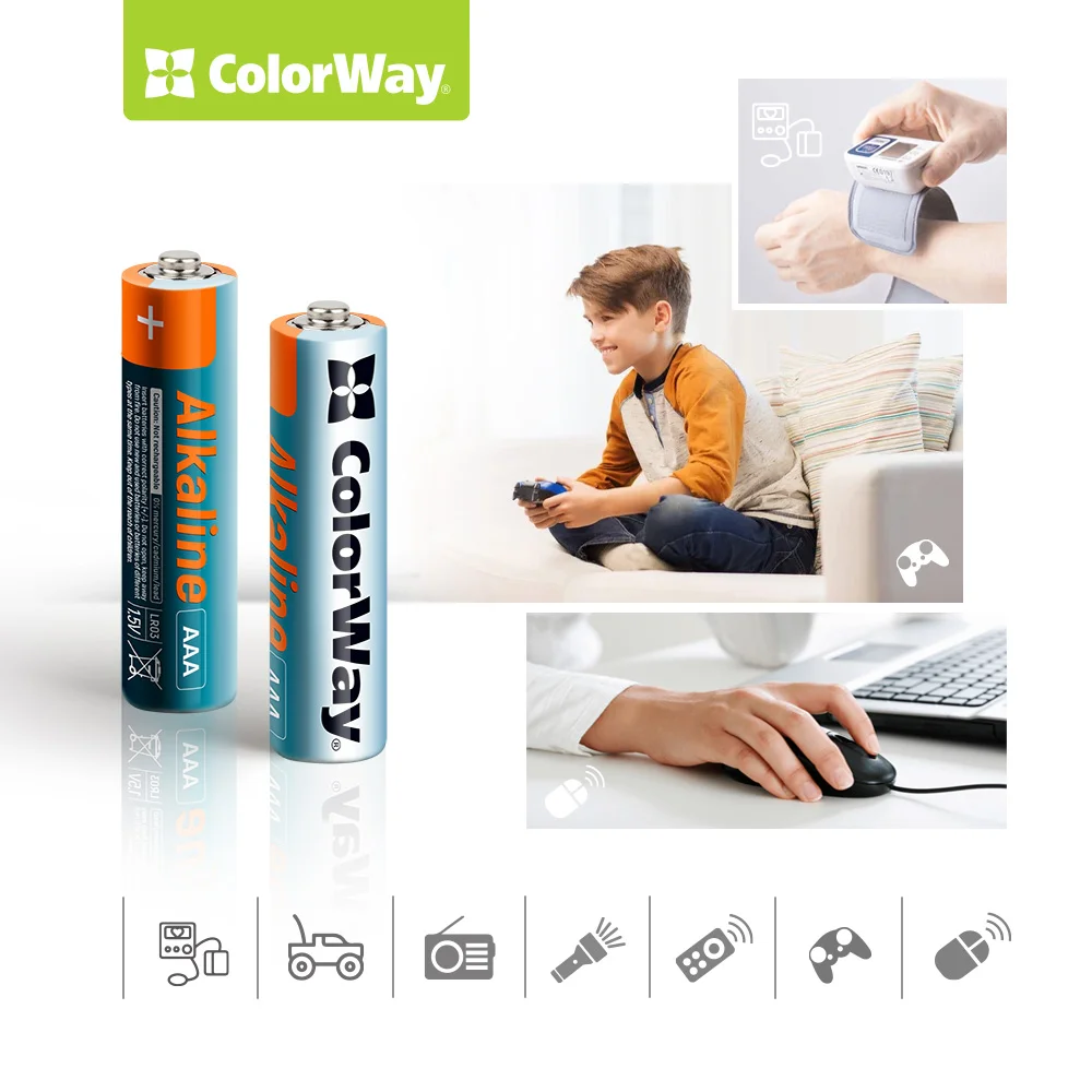 Батарейки ColorWay Alkaline Power AAA