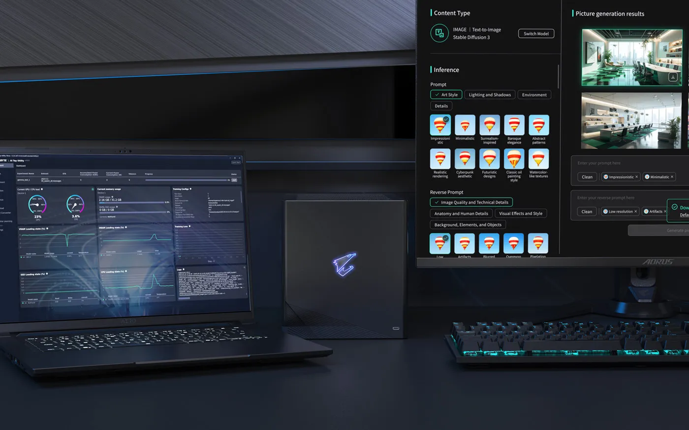 Локальні AI-завдання на AORUS RTX 5090 AI BOX