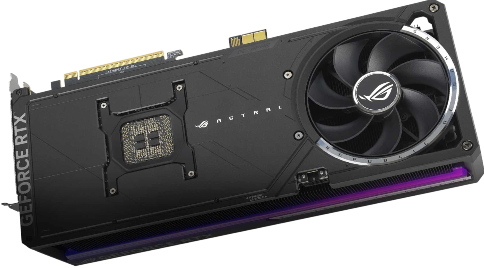 Задняя сторона ROG Astral GeForce RTX 5090 BTF