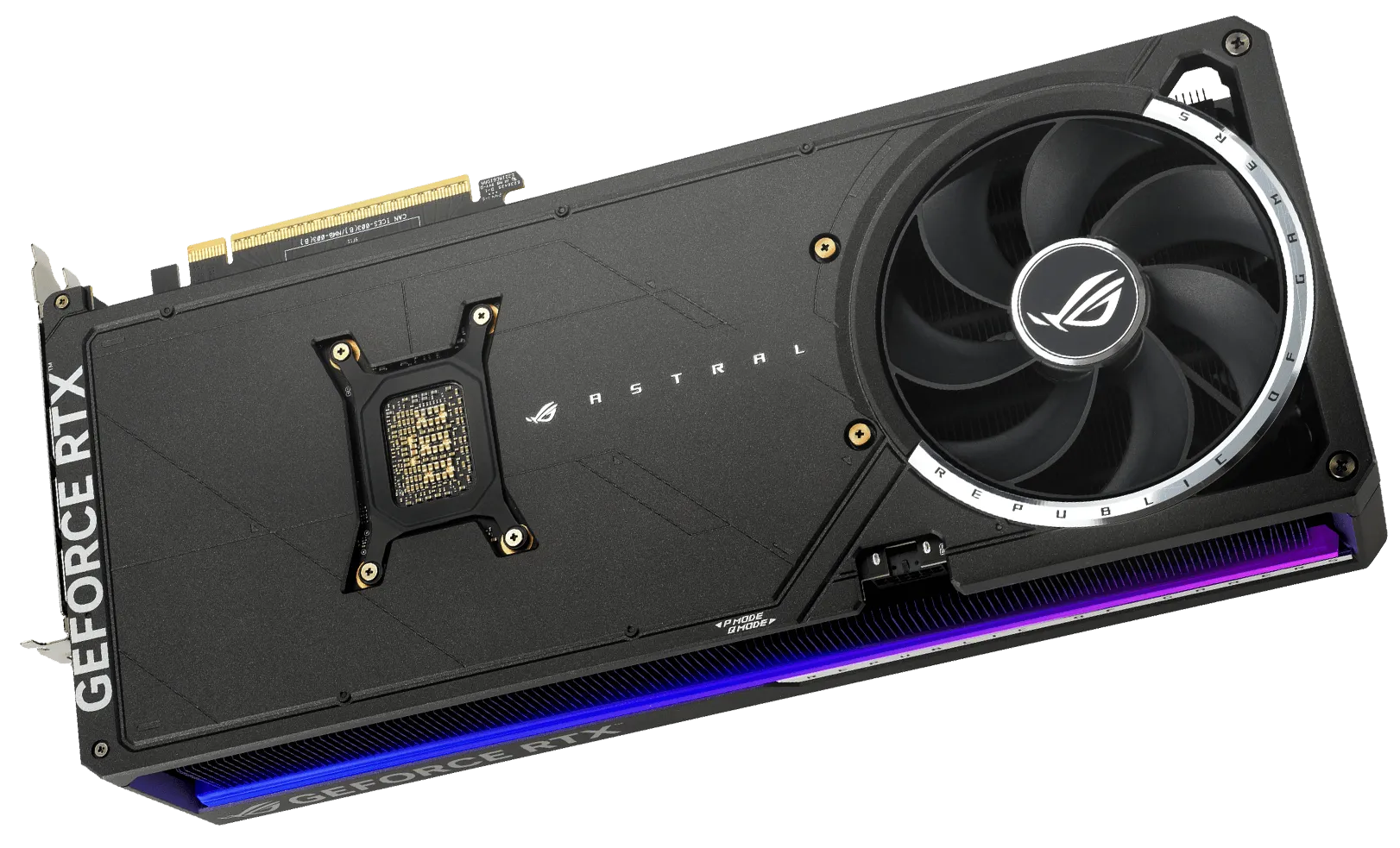 ROG Astral GeForce RTX 5080, задня сторона