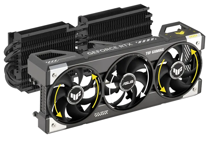 Напрямок обертання вентиляторів ASUS TUF Gaming GeForce RTX 5080