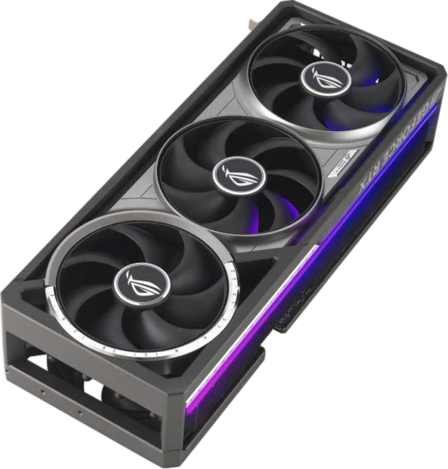 ROG Astral GeForce RTX 5080, вигляд зверху під кутом