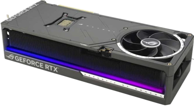 ROG Astral GeForce RTX 5080, задня сторона з підсвічуванням