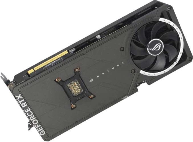 ROG Astral GeForce RTX 5080, задня сторона під кутом
