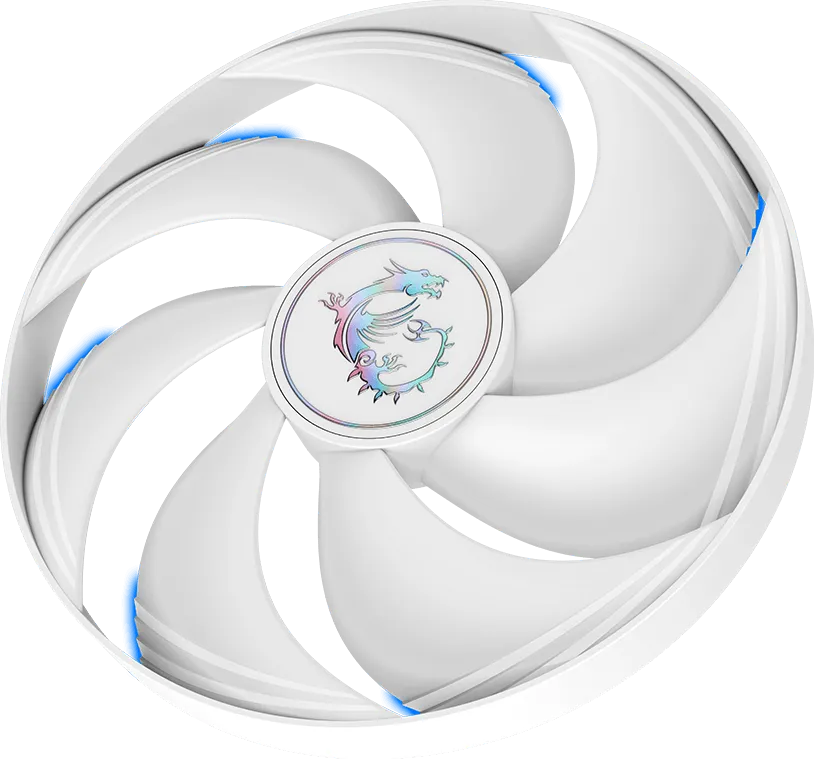 Белый вентилятор STORMFORCE MSI GAMING TRIO OC WHITE