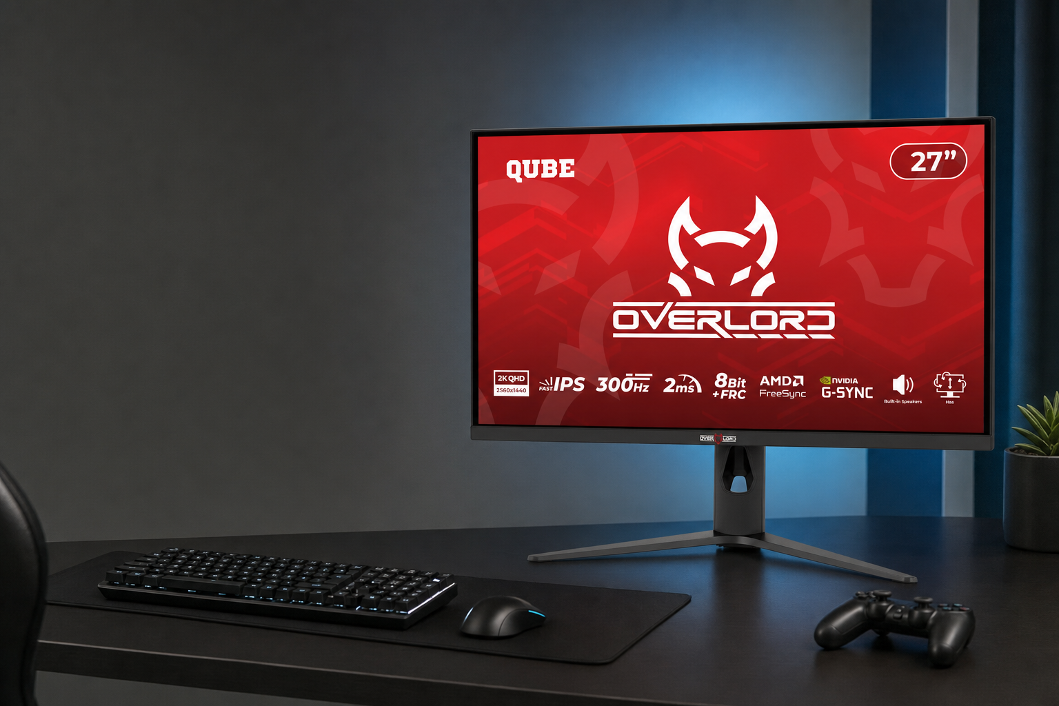 QUBE Overlord G27Q300H, игровой монитор 27 дюймов