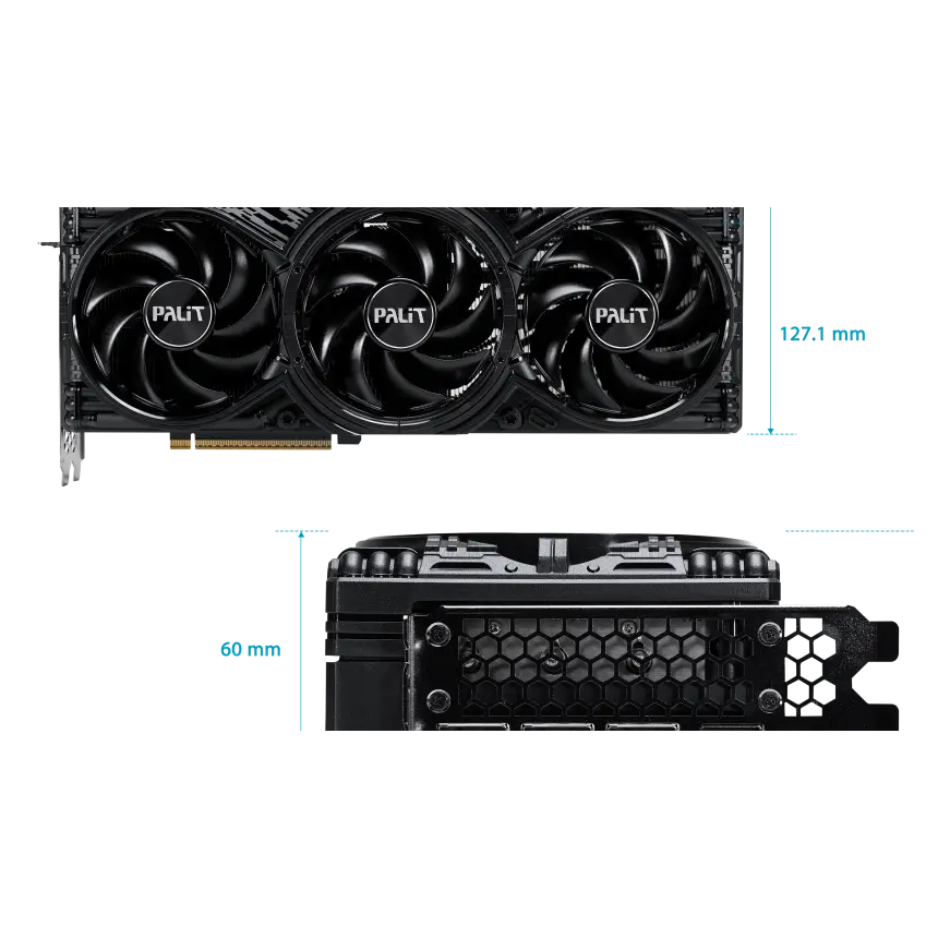 Размеры Palit GeForce RTX 5080 GamingPro