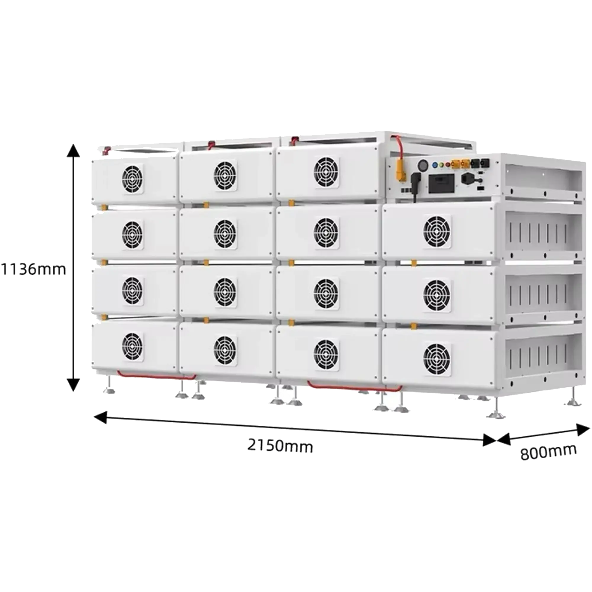 Габариты стойки DEYE BOS-B RACK-BOS-B