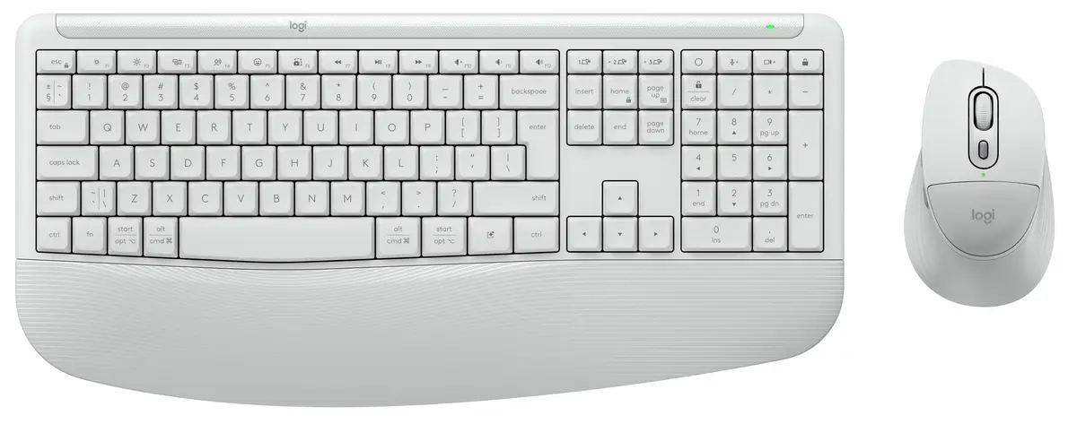 Logitech MK880 Signature Comfort Plus Combo Off-White, фронтальний вигляд
