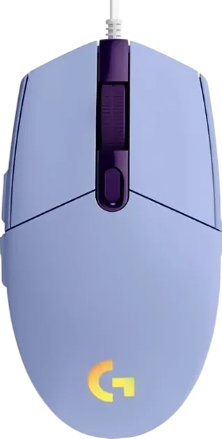 Logitech G102 LIGHTSYNC Lilac, боковой профиль
